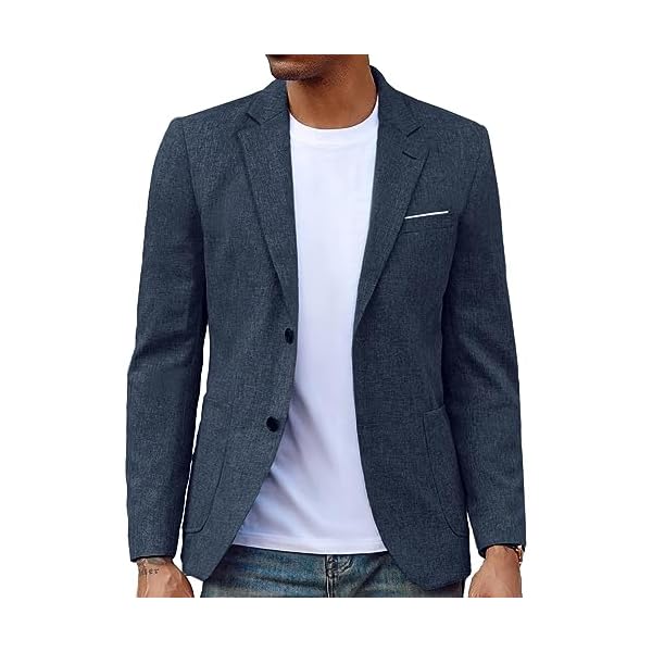 Mens Casual Sport Coat Blazer Two Buttons Lightweight Business Jackets